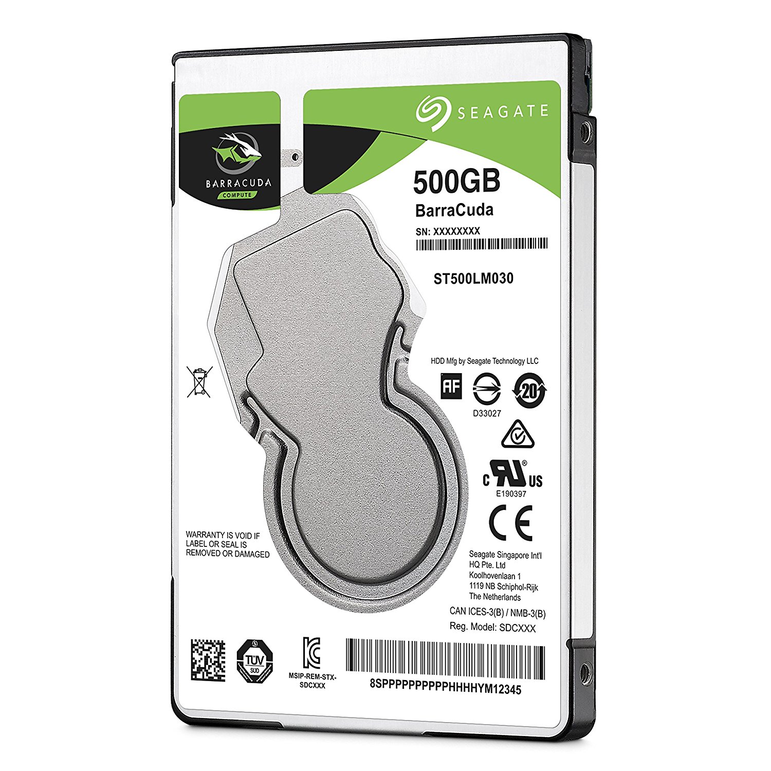 Seagate 500GB BarraCuda SATA 6Gb/s 128MB Cache 2.5Inch 7mm Internal