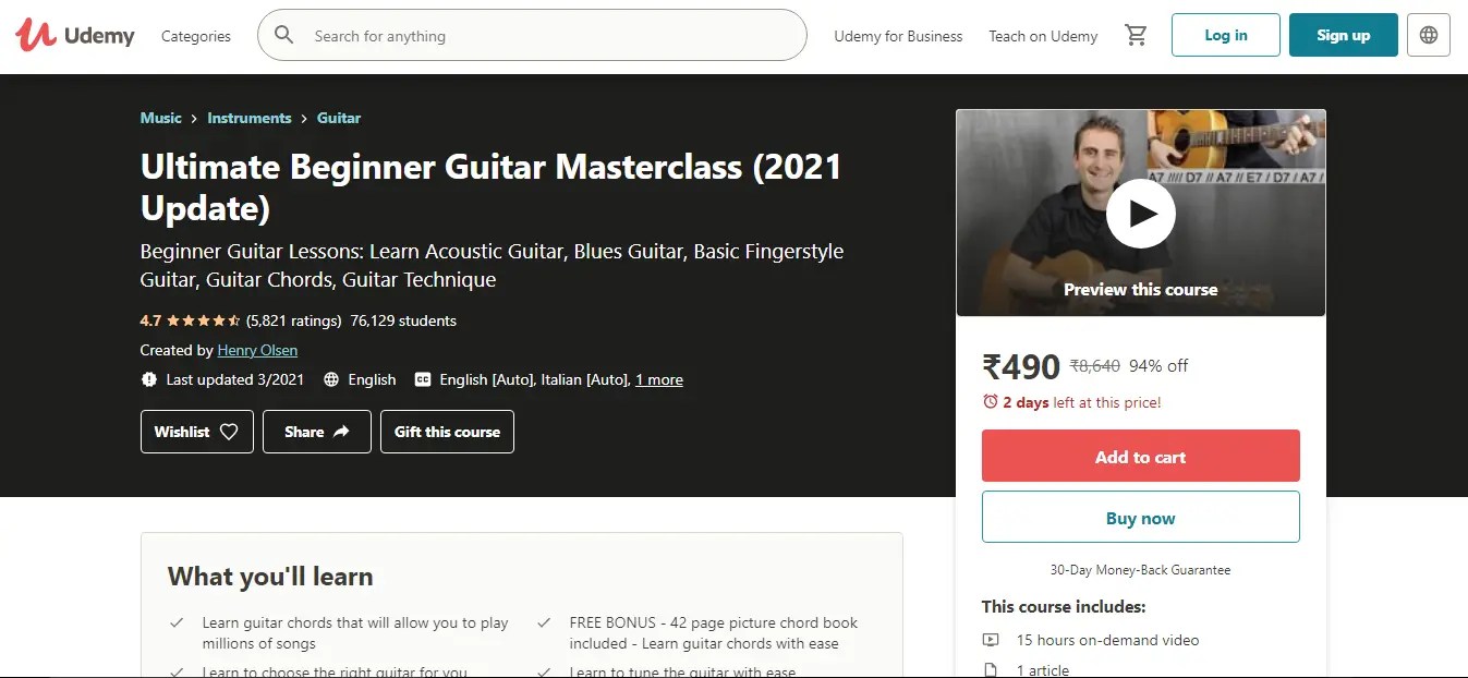 Best Online Guitar Courses for Beginners