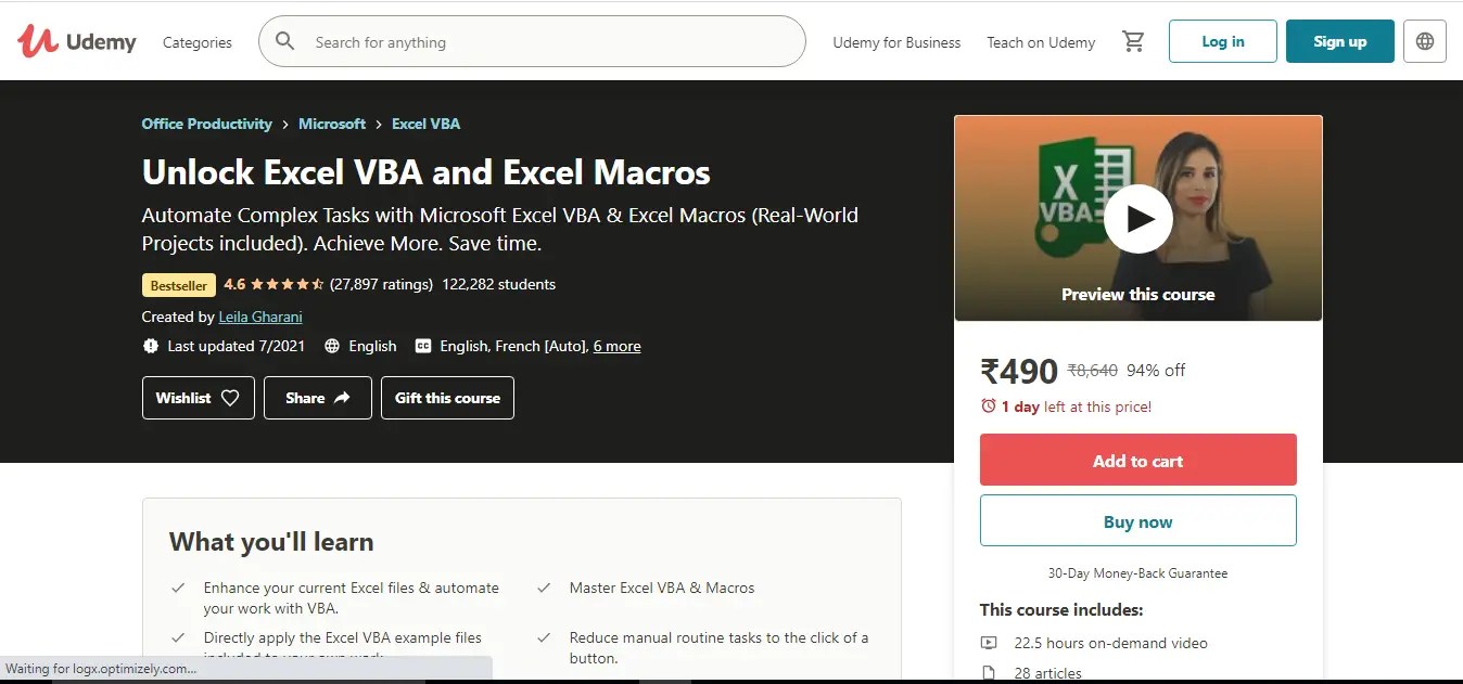 Best Excel VBA Online Courses