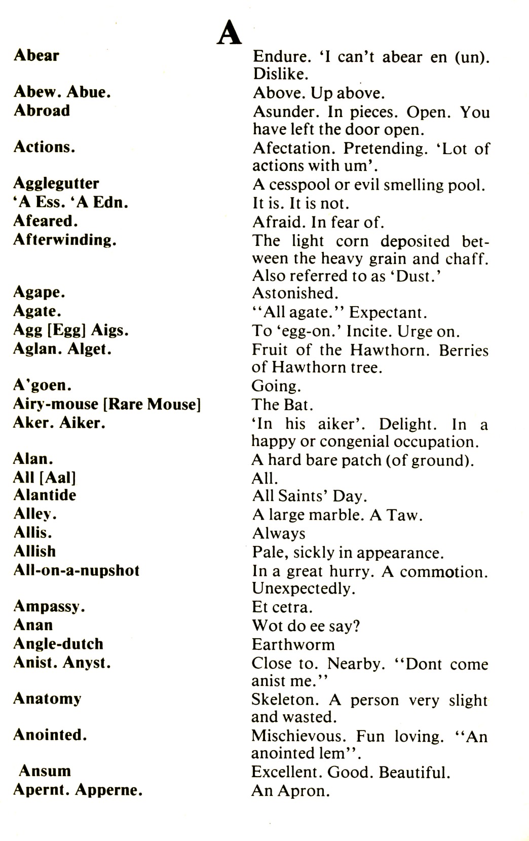 CORNISH DIALECT WORDS A HELSTON HISTORY