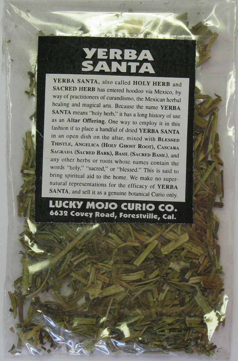 Herb Magic Catalogue Yerba Santa