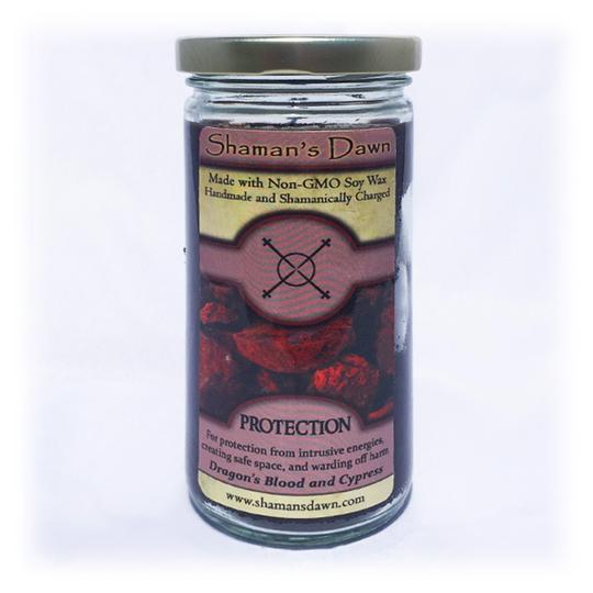 Protection Candle from Shaman's Dawn Herbs from the Labyrinth