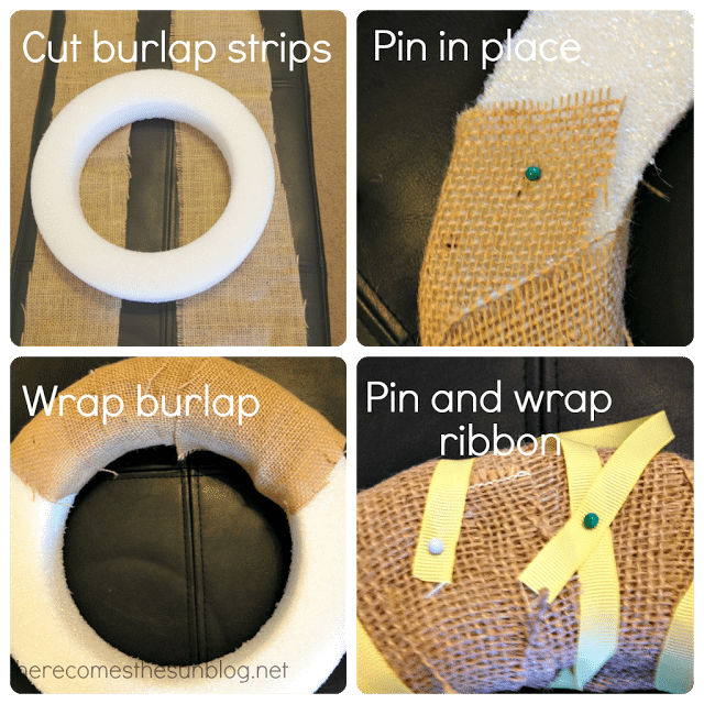 Spring Burlap Wreath Tutorial Here Comes The Sun