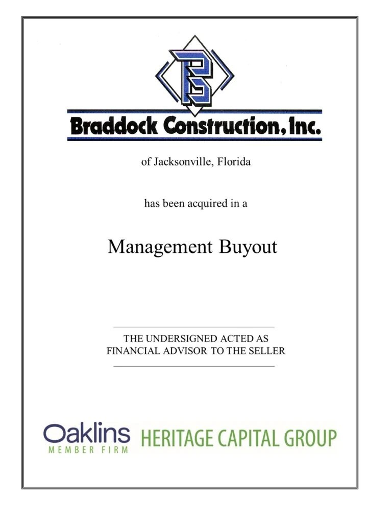 Braddock Construction Heritage Capital Group
