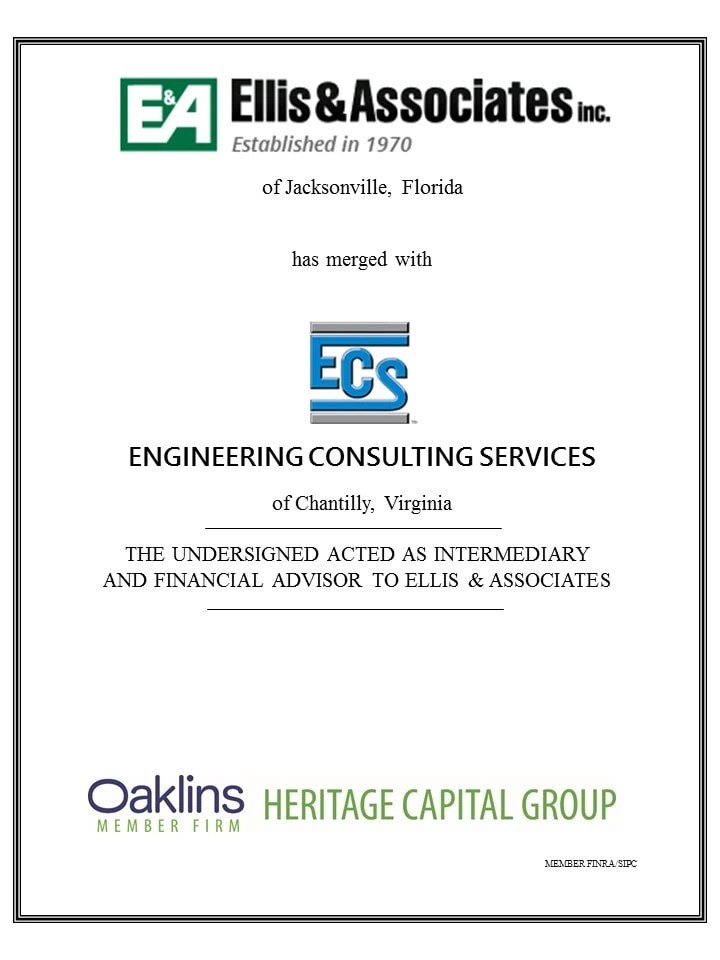 Ellis & Associates Merges with ECS Heritage Capital Group