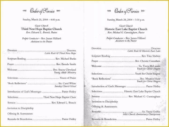 Free Church Program Template Of Church Bulletin Template 12 Free Pdf