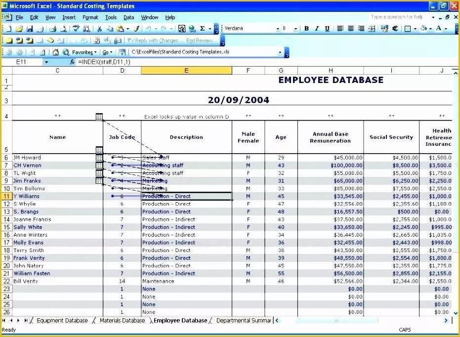 Free Excel Database Templates Of Employee Database Template Free