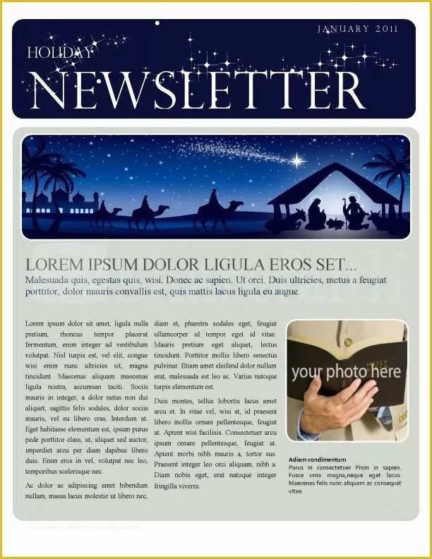 Free Sample Newsletter Templates Microsoft Word Of Christmas Newsletter