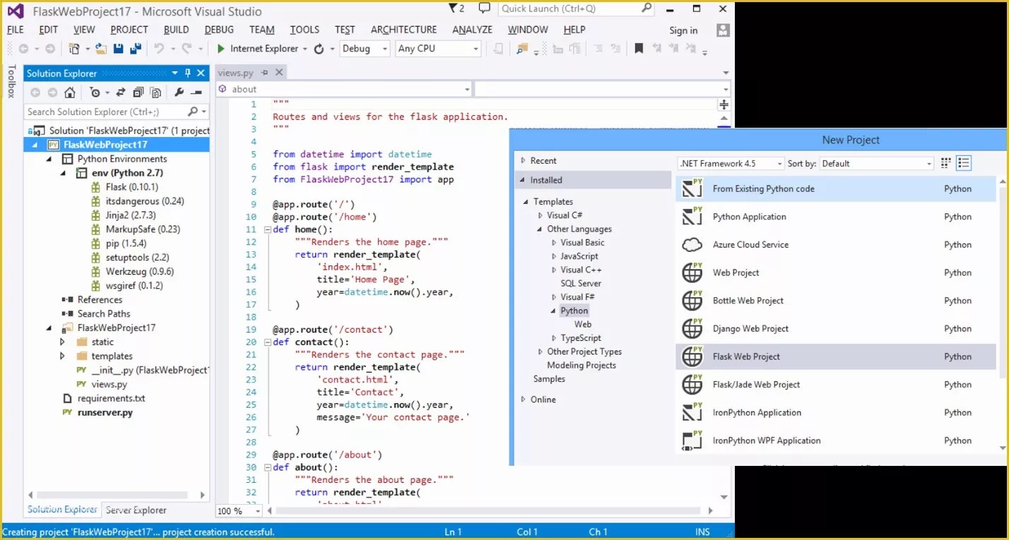 Python site Template Free Of Python tools 2 1 for Visual Studio