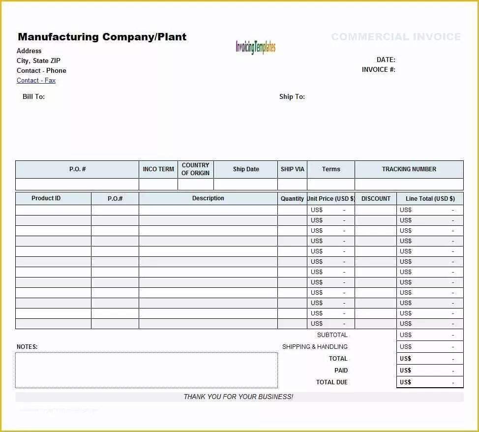 Excel Bill Template Free Of Free Excel Invoice Template Download