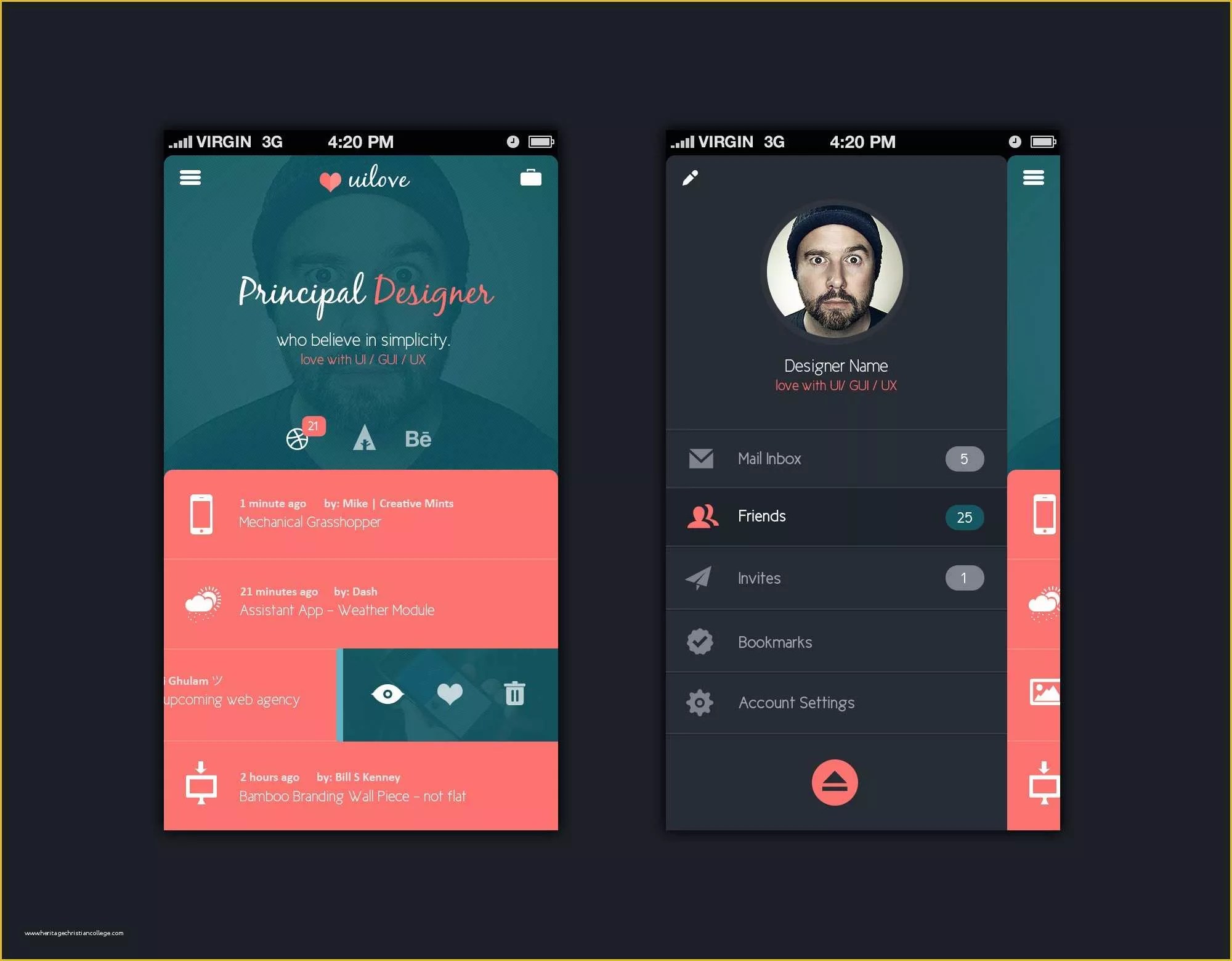 Free android Ui Templates Of Mobile App Design Template Psd Free