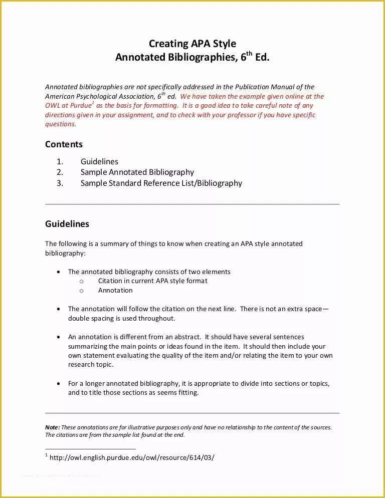 Free Bibliography Template Of Annotated Bibliography Apa