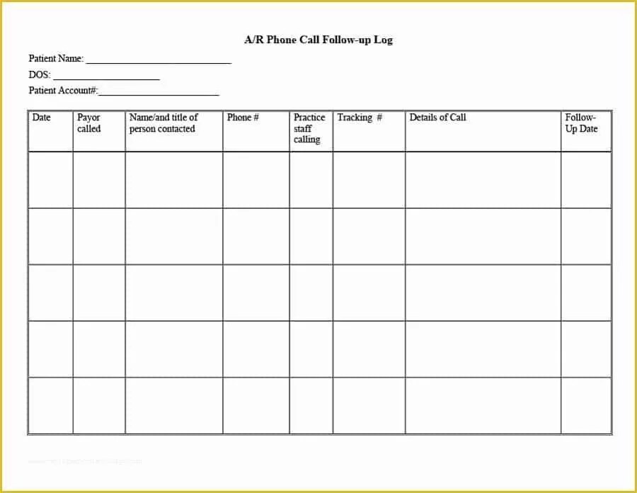 Free Call Log Template Of 40 Printable Call Log Templates In Microsoft