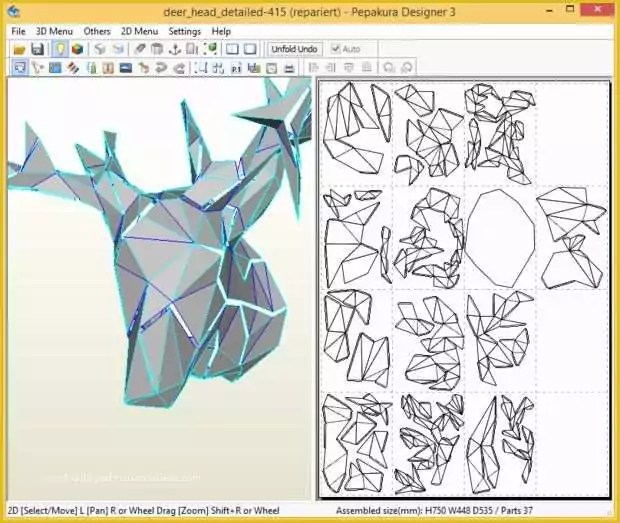 Free Papercraft Templates Pdf Of Create Faceted Papercraft Objects 17