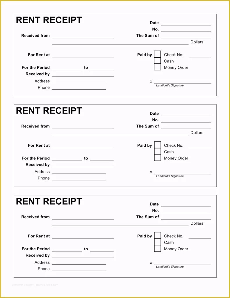 Free Rent Receipt Template Excel Of 5 Rent Receipt Templates Word Excel