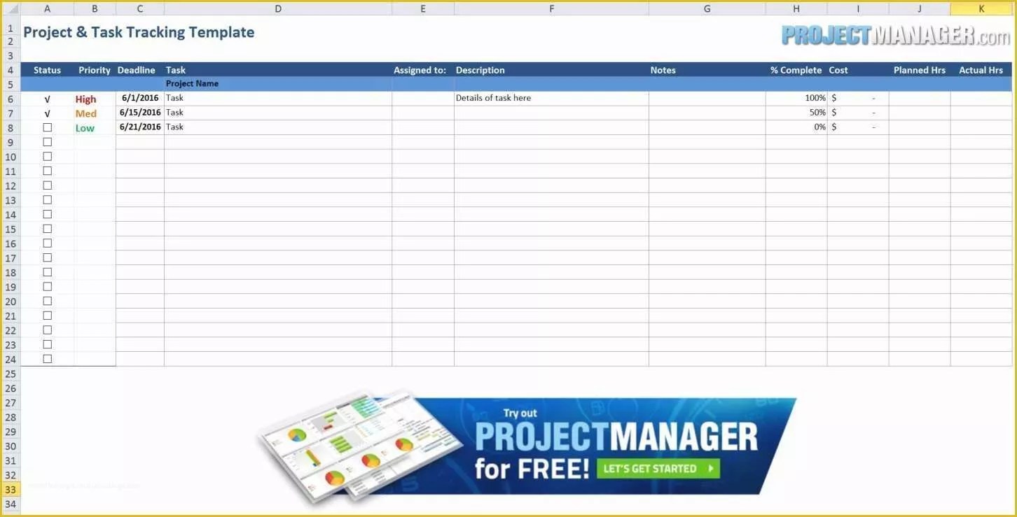 Free Task Tracker Template Of Excel Task Tracker Template Project Task