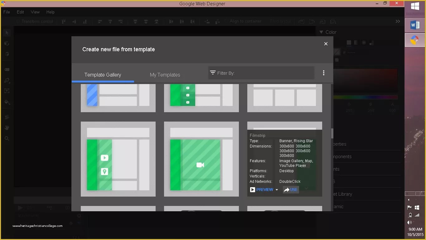 Google Web Designer Templates