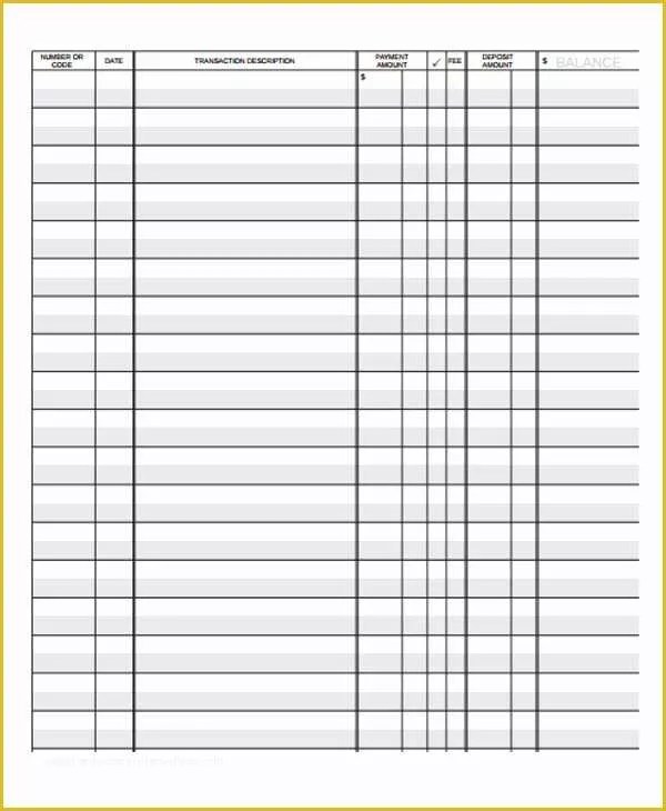 Ledger Sheet Template Free Of 10 Rental Ledger Templates Pdf