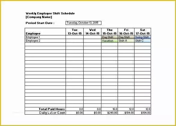 Monthly Employee Schedule Template Free Of 20 Hour Work Week Template