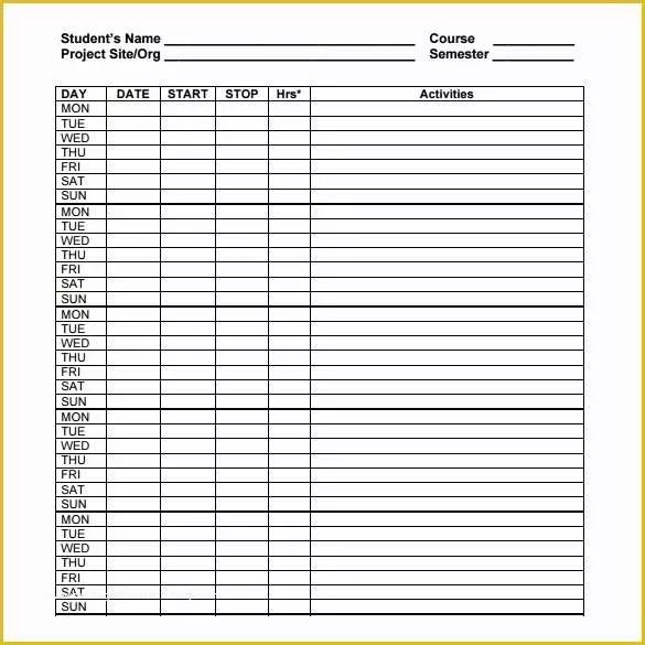 Project Timesheet Template Free Of 20 Project Timesheet Templates