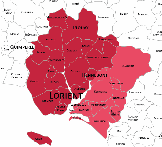 Pain Points De "Pays De Lorient Carte" Pays de Lorient Heritaj