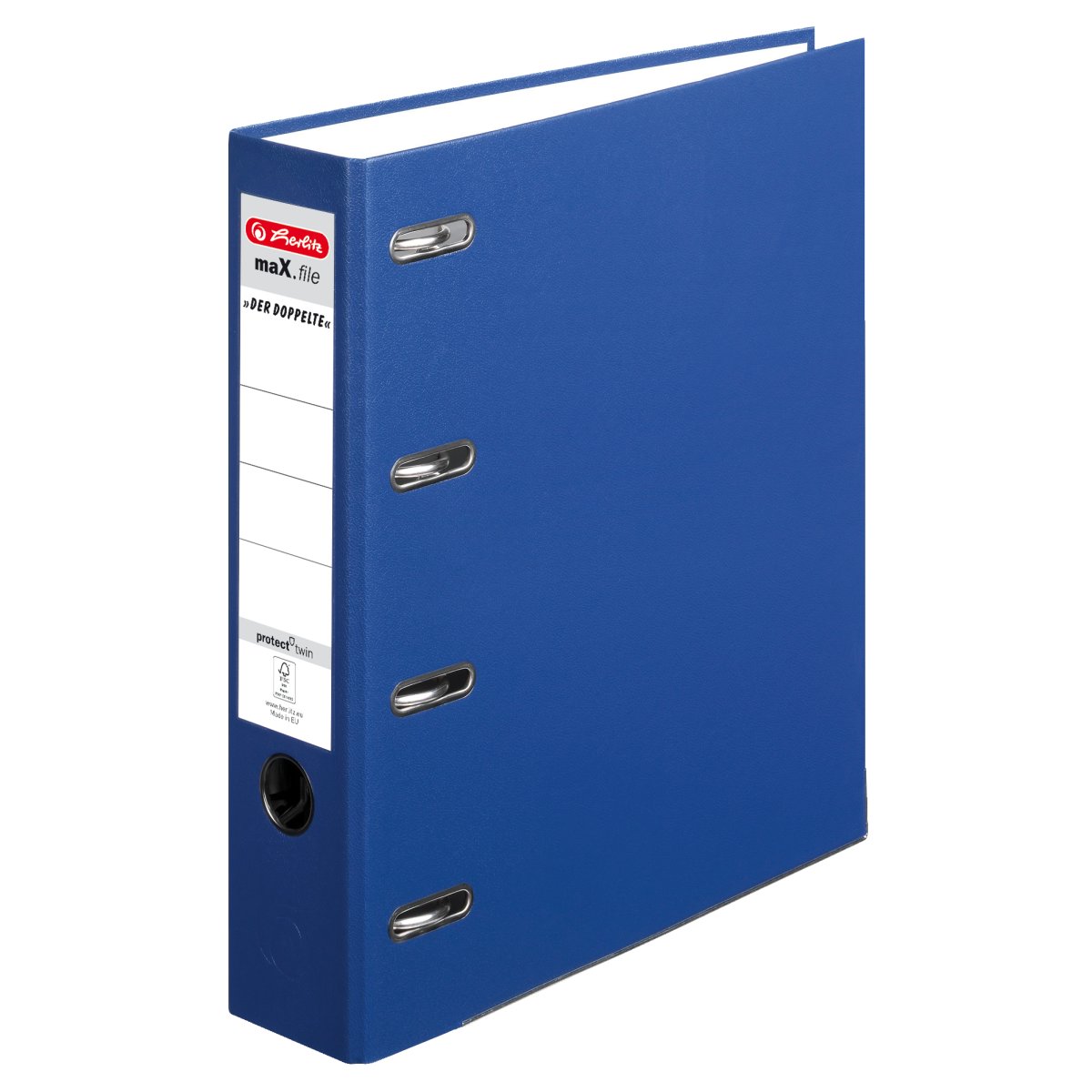 double lever arch file maX.file protect A4 7cm blue Herlitz