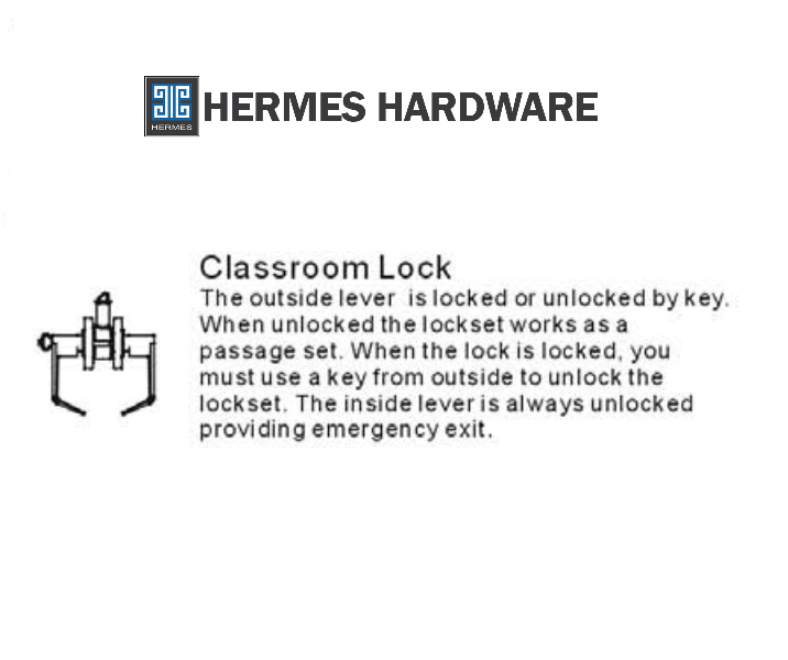 Hermes Hardware Grade 2 Commercial Heavy Duty, UL Fire Rated 3h (Keyed
