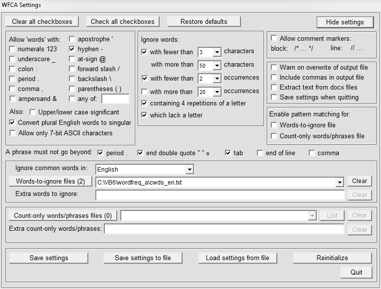 Hermetic Word Frequency Counter Advanced Version