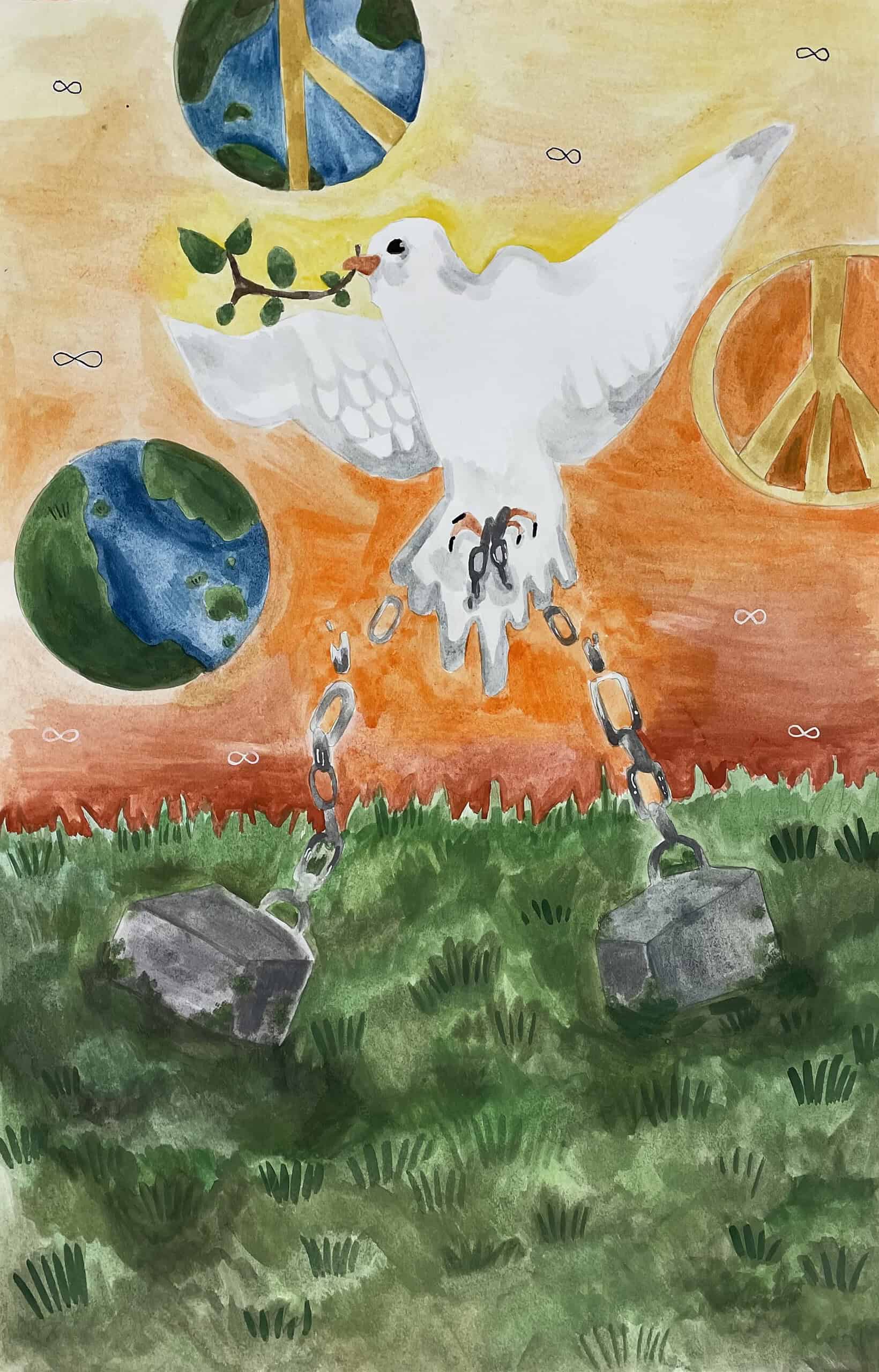 Young Artist Brynn Erb Wins Peace Poster Competition with Inspiring