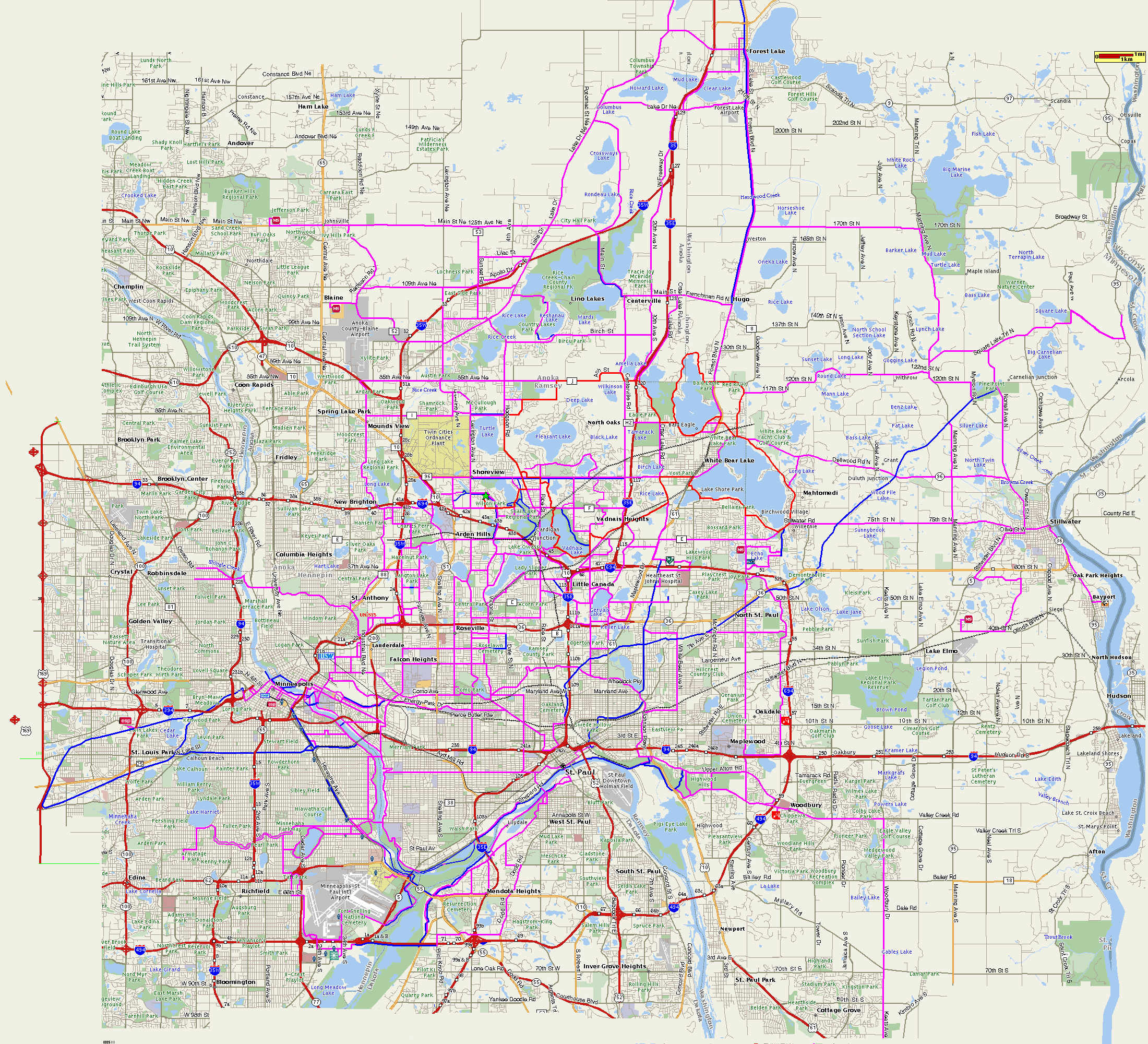 Bike Map Twin Cities Jeff Hernes' Home Page