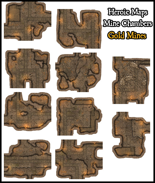Heroic Maps Modular Kit Mine Chambers Heroic Maps Caverns