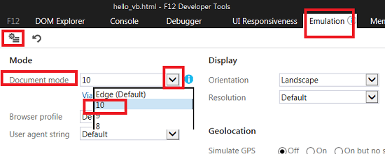Using VBScript with Explorer 11