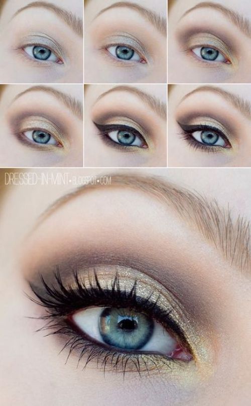 How to do simple eye makeup for brown eyes aslwing