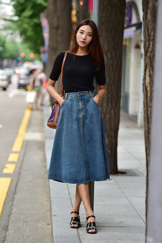 How to Wear Midi Skirts 20 Hottest Summer /Fall Midi Skirt Outfit