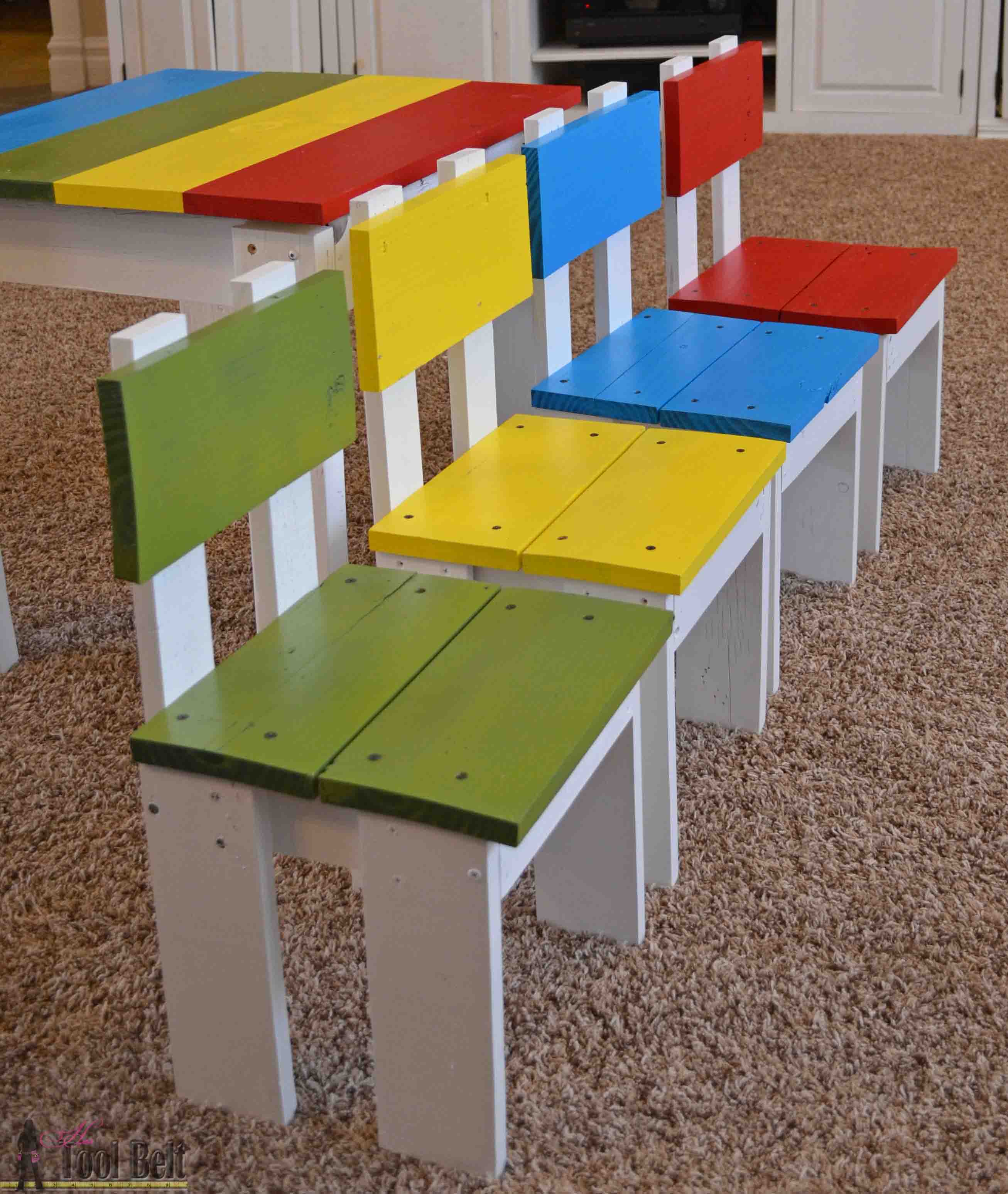 Simple Kid's Table and Chair Set Her Tool Belt