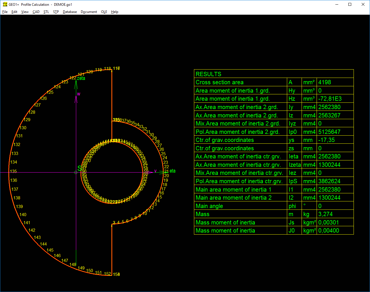 GEO1 CrossSection Calculation