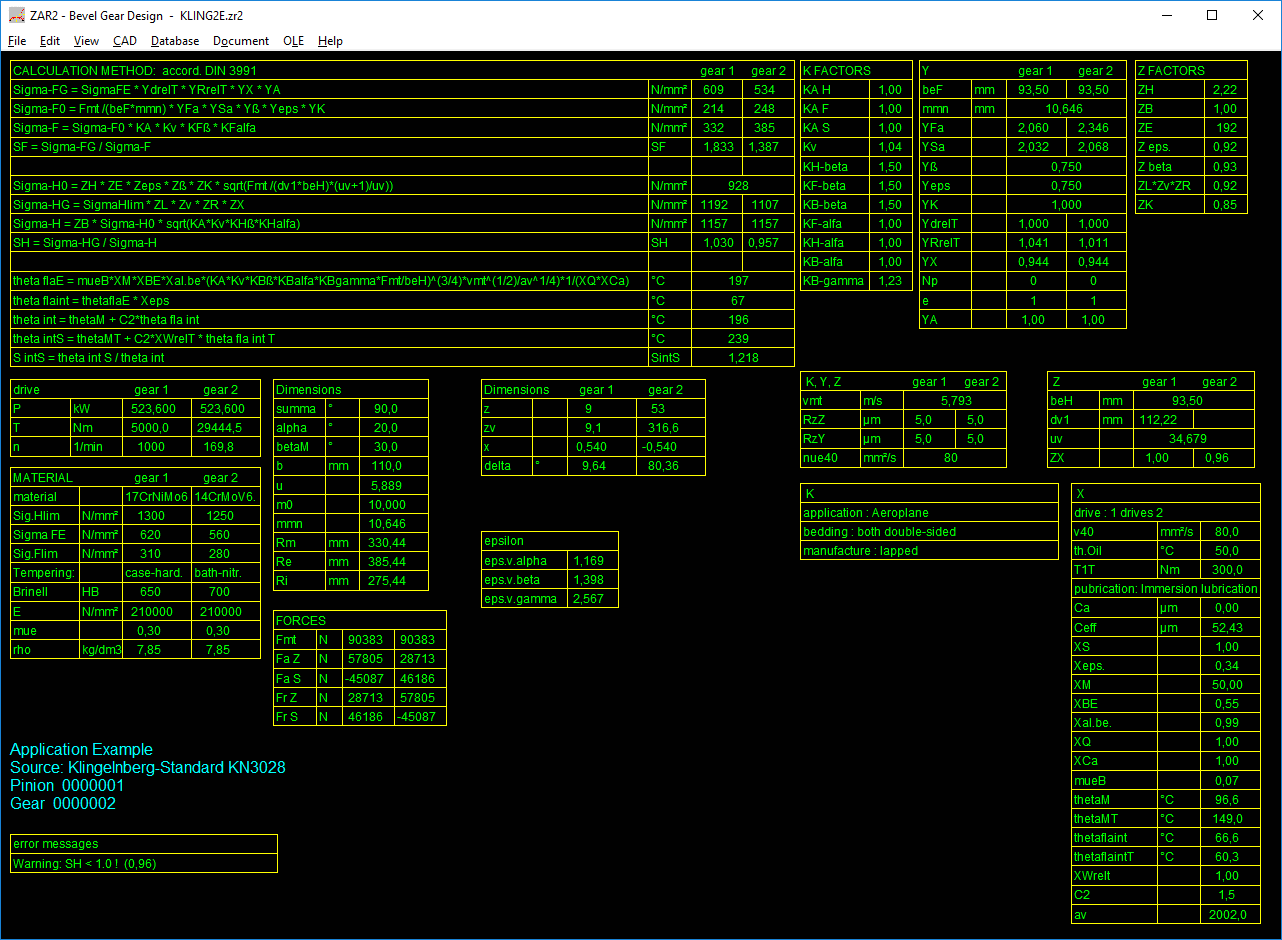 ZAR2 Spiral Bevel Gear Calculation