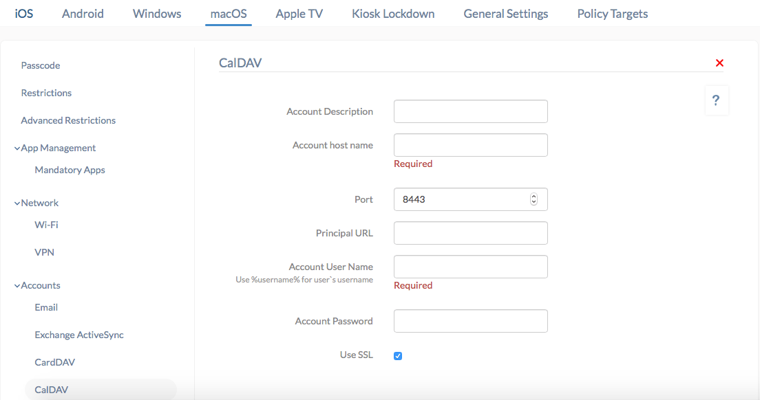 How to Configure CalDAV on macOS devices? Hexnode Help Center