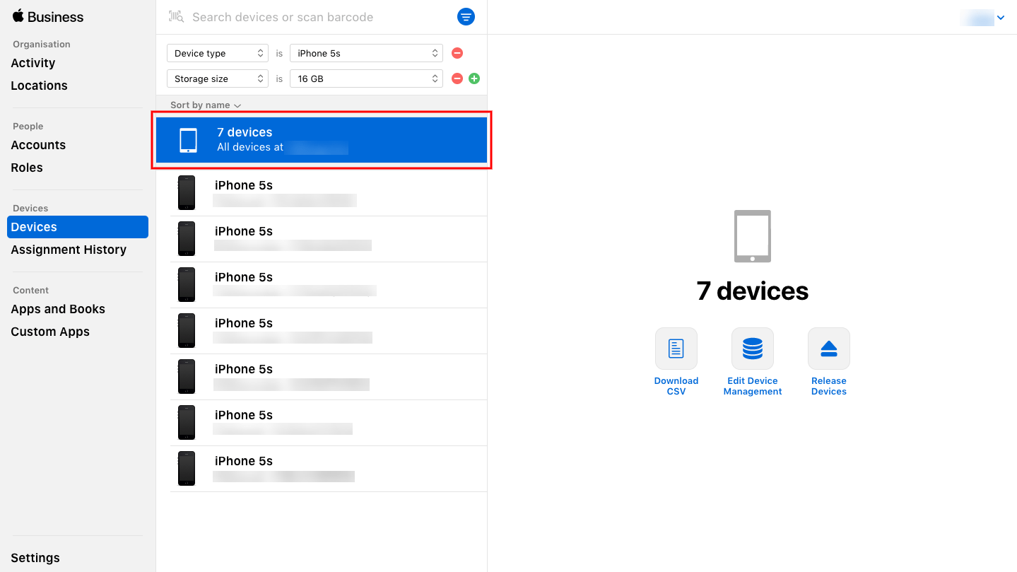 add existing devices to apple business manager