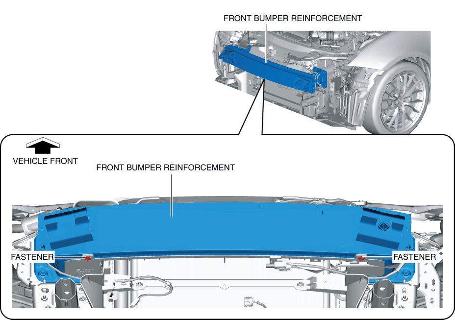 FRONT BUMPER REINFORCEMENT REMOVAL/INSTALLATION 2016 ND Shop Manual