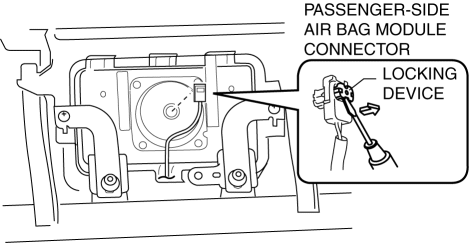PASSENGER-SIDE AIR BAG MODULE REMOVAL/INSTALLATION [STANDARD DEPLOYMENT