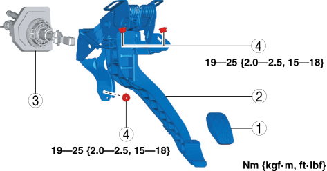 CLUTCH PEDAL REMOVAL/INSTALLATION | 2016 ND Shop Manual