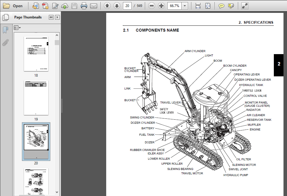 Case CX31B CX36B Compact hydraulic Excavator Service Manual PDF