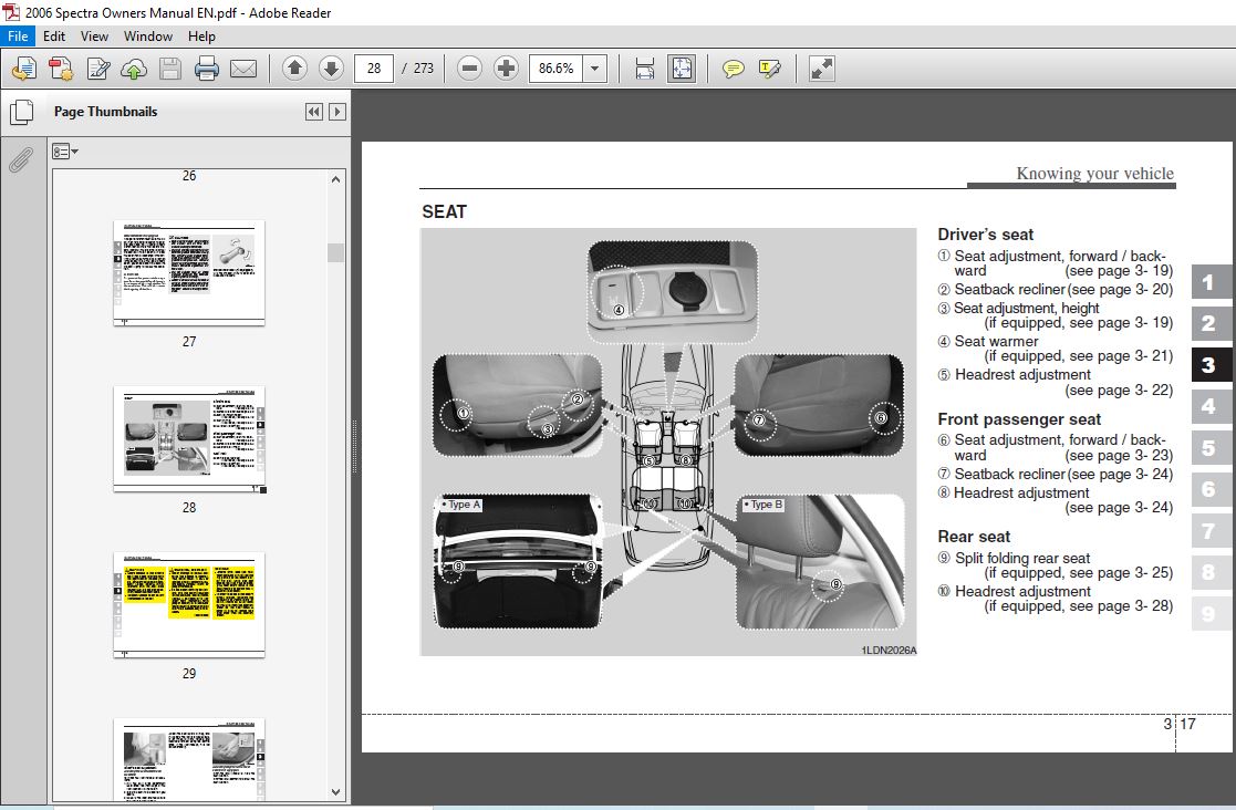 Kia 2006 Spectra Owners Manual - PDF DOWNLOAD - HeyDownloads - Manual