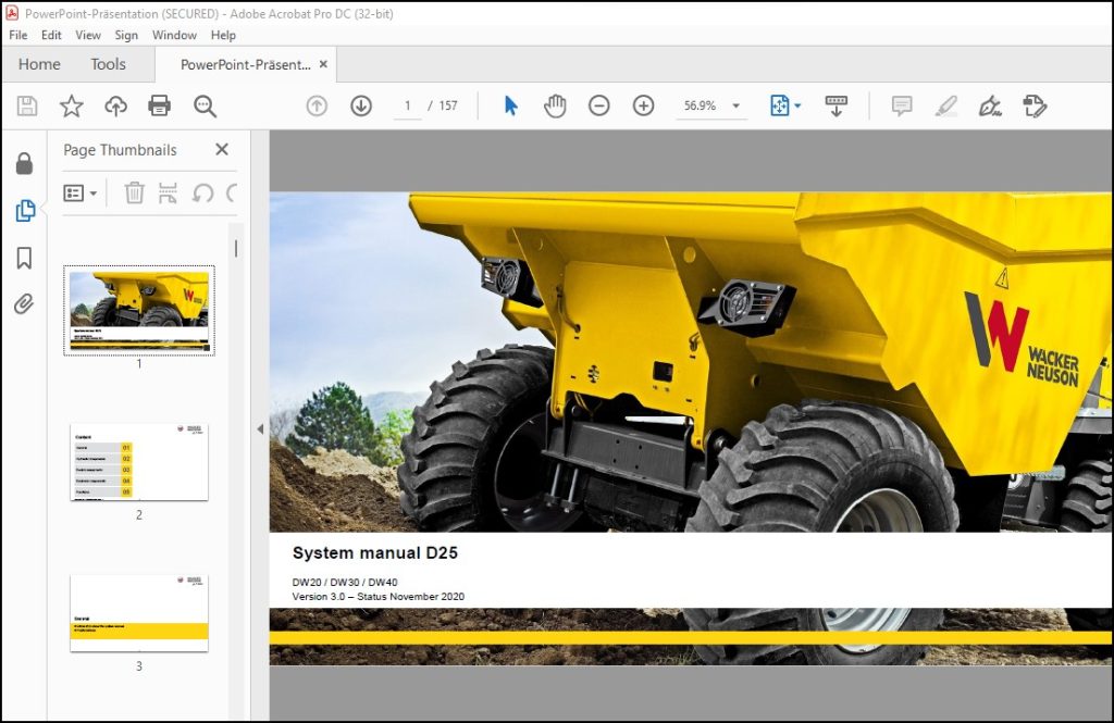 Wacker Neuson D25 Dumper System Manual - PDF DOWNLOAD - HeyDownloads