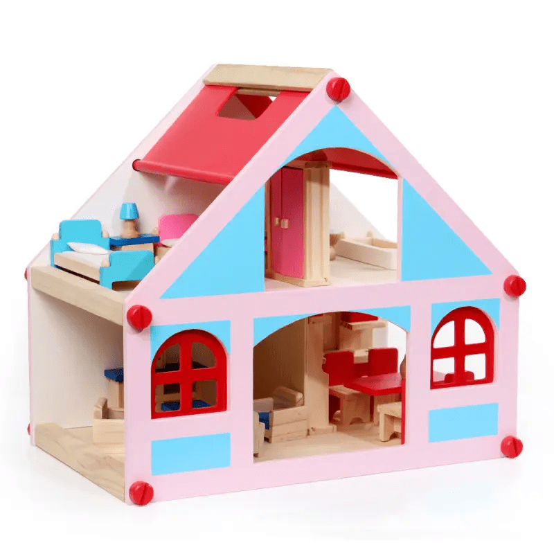 Award Winning Beauty Doll House, Wooden Play Mansion with Accessories