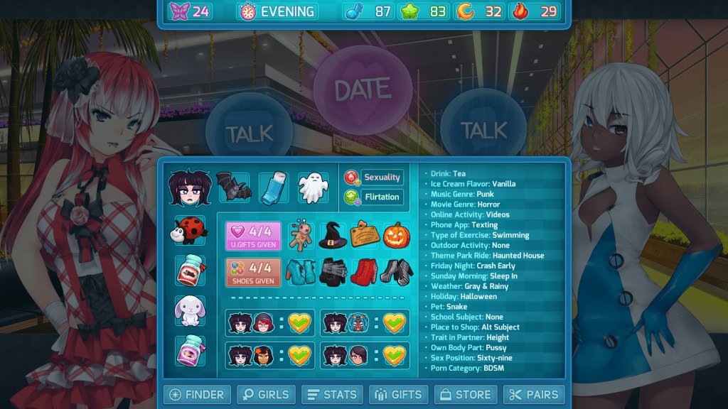 HuniePop 2 Double Date Lillian Gifts Guide Hey Poor Player