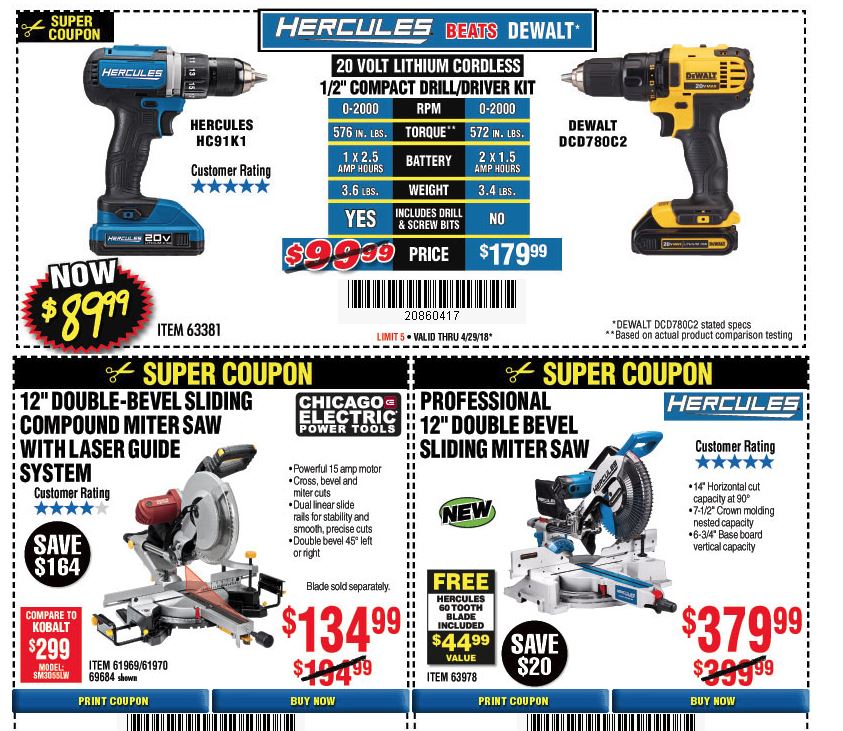 Hercules Price Drop? Harbor Freight Hacks