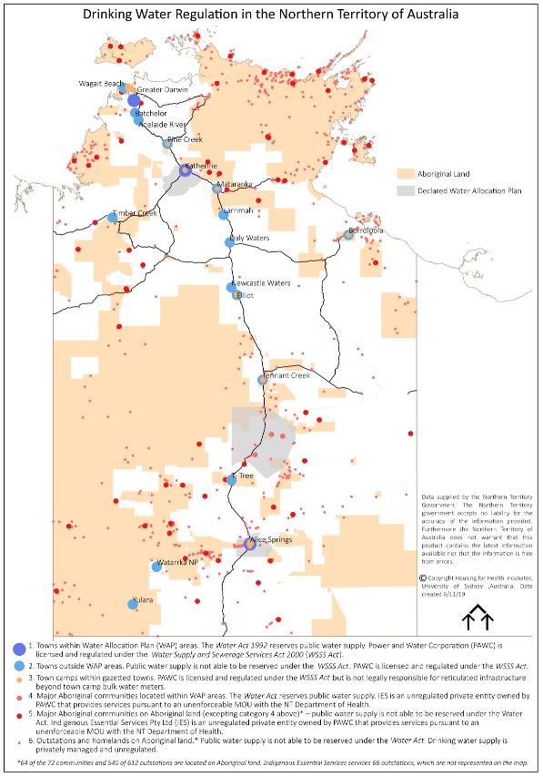 NT Drinking Water Map Housing for Health incubator