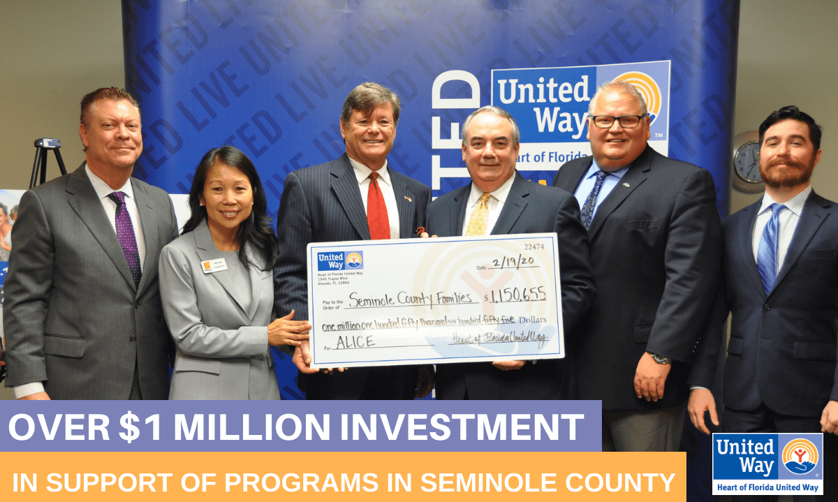 Heart of Florida United Way Announces Over 1 Million Investment in